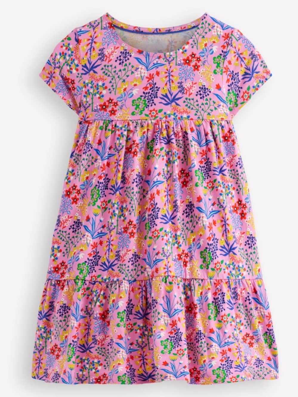 Mini Boden Ariel Twirly Jersey Dress Meadowsweet Pink Garden Floral 10-11Y